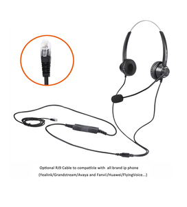 Proolin nhà máy f750d tai nghe RJ9/USB/3.5 mét trung tâm cuộc gọi Tai nghe cho <span class=keywords><strong>VoIP</strong></span> sản phẩm - Product Image 6