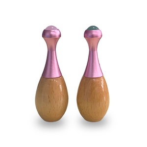 Premium Anti-Falten-Gesicht Jade Roller Ball Holz Bambus Hand <span class=keywords><strong>massage</strong></span> stab für Körper entspannung Augen <span class=keywords><strong>massage</strong></span> Bar Schwellungen - Product Image 3