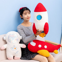 Mignon espace astronaute oreiller doux en peluche tissu fusée poupée couette modèle chaud jouet de couchage pour enfants en gros