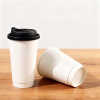 Gobelet en papier jetable à double paroi de 22 oz, robuste et isolé pour boissons chaudes, anti-fuite et résistant, idéal pour les plats à emporter, construction de haute qualité