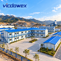 VICDOWEX Bâtiment préfabriqué modulaire contemporain de type K, épaissi, personnalisé pour camp de construction, bureau et dortoir de travailleurs