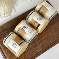 AIKUN Handgegossenes Mehrschichtiges Kaffee-Duft Gelkerzen-Set Schlafzimmer-Entspannung & Kaffee-Duft Liebhaber Kerzen-Geschenkset