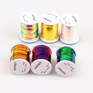 Material de atado de moscas de oropel Mylar Flash plano de 1mm y 2mm de ancho para Señuelos de Pesca de <span class=keywords><strong>Ninfa</strong></span>, oropel metálico Flashabou - Product Image 6
