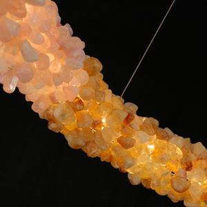 Lámpara Colgante de Cristal de Roca Redonda Personalizada, Decoración de Luz de Piedra Natural Colorida, Lámpara de Araña de Cuarzo en Venta HM-C-98063 Rock C - Product Image 4