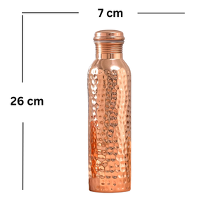 100 Percent Natural Pure Copper <b>Water</b> <b>Bottle</b> for Detox Therapy and Ayurvedic Health Improvement - Product Image 5