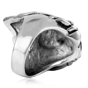 yunnique Lion Head <b>Ring</b> Gold And Steel Two Tone Men's Punk Style Animal Jewelry Gift - Product Image 3
