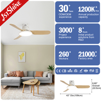 Ventilador de Techo de Alto Rendimiento 1stshine, Empotrado, Estilo Lujoso, de Primera Calidad, Ecológico, de Grado Comercial, con Luz LED