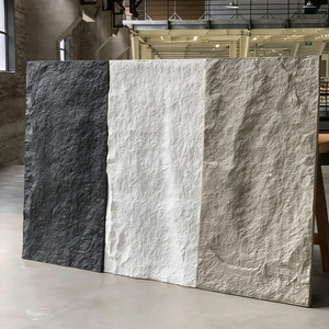 Panneau mural en pierre artificielle PU imperméable et ignifuge au design moderne pour l'<span class=keywords><strong>extérieur</strong></span>, imitation <span class=keywords><strong>roche</strong></span> légère pour la décoration de jardin - Product Image 1
