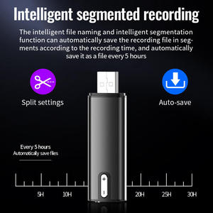 Enregistreur vocal USB Q16, 200 heures d'enregistrement, 800 heures en veille, double format WAV/MP3 - Product Image 3