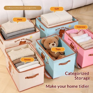 Nueva Caja Organizadora de Ropa Plegable de Tela con Diseño de Dibujos Animados para Armario, Organizador de Juguetes, Uso Doméstico - Product Image 4