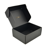 Cajas de Cartón Corrugado con Impresión a Color Ecológicas Personalizadas, Cajas de Embalaje de Papel Negro para Envío