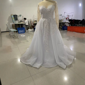 Abito <span class=keywords><strong>da</strong></span> sposa moderno ed elegante, nuovo stile primaverile, alla moda, sexy, snellente, in pizzo, con strascico, taglia <span class=keywords><strong>XL</strong></span> - Product Image 5