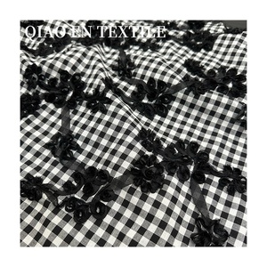 Hecho a mano tridimensional bordado Plaid Vine Wrap tela Vintage transpirable Top chaleco vestido bolsa zapatos sombrero trama de punto hogar - Product Image 5