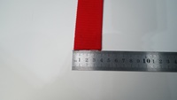 Bande élastique côtelée rouge de 4 cm de qualité commerciale, tissage de précision, évacuation de l'humidité, polyester/nylon, confortable, marque Aoya, pour jupes