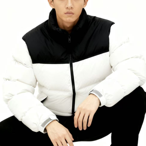 <span class=keywords><strong>เสื้อ</strong></span>แจ็คเก็ตสำหรับผู้ชายแบบกันลม คอตั้ง ทรงพัฟเฟอร์ สำหรับฤดูหนาว  บุด้วยใยฝ้าย น้ำหนักเบา เนื้อผ้าเรียบลื่น - Product Image 1