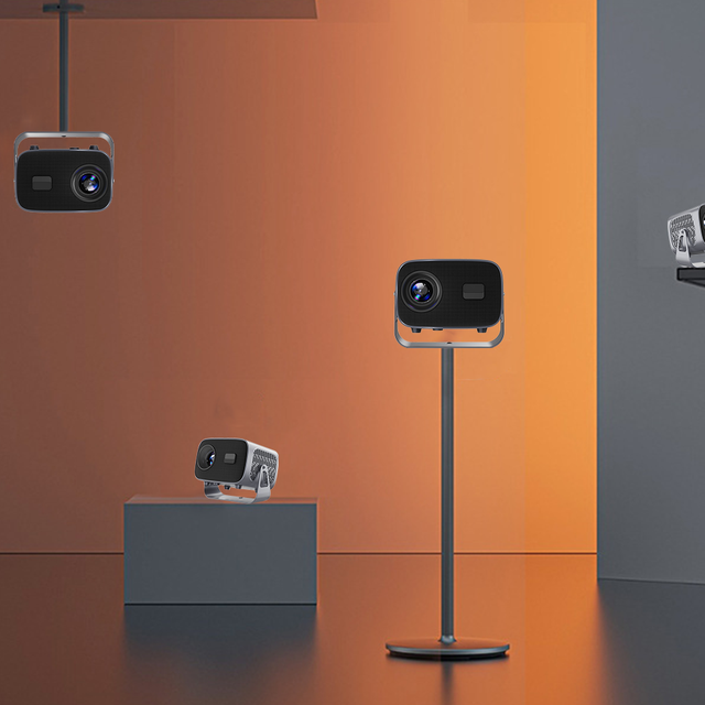 New LED Projector Android 11 H713 Chip 4K HD Portable Mini Projector 1+8GB Dual WiFi Built-in Battery 4000-4500 Lumens A10
