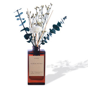 Aromaterapia sin <span class=keywords><strong>Fuego</strong></span>, Nueva Botella Cuadrada <span class=keywords><strong>de</strong></span> Boca Pequeña con Color Gradual Retro Simple, Decoración <span class=keywords><strong>de</strong></span> Fragancia para el Hogar Interior - Product Image 4