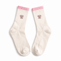 Chaussettes de sport unisexes en coton avec logo personnalisé brodé pour l'extérieur