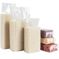 Sacs sous vide pour aliments en plastique personnalisés avec soufflet latéral, scellés à chaud, pour le riz, les briques de riz, les sacs sous vide pour sushi, PA/PE