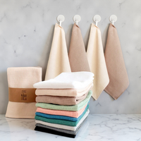 Ensemble de 4 torchons de cuisine réutilisables personnalisés |   Coton gaufré super absorbant et sans peluches |   Utilisation pour le nettoyage domestique et l'isolation thermique