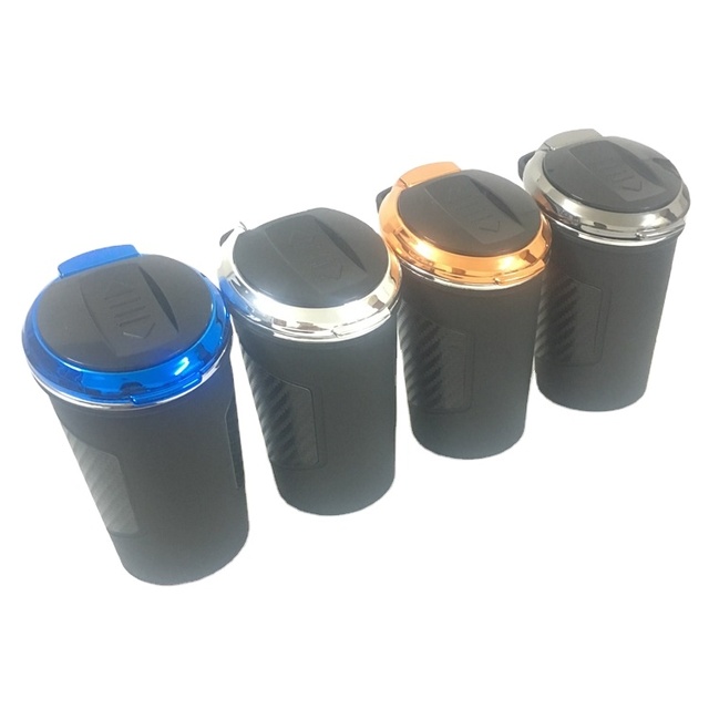 Car Ashtray with Led USB Rechargeable Electric Cigarette Lighter Windproof Lighter Smokeless Ashtray