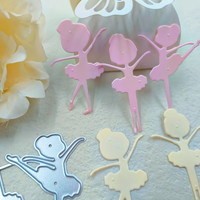3 tipi di danza ragazza taglio metallo muore per Scrapbooking fai da te manuale strumento di produzione Album in acciaio al carbonio Ballerina ragazza Cut Die