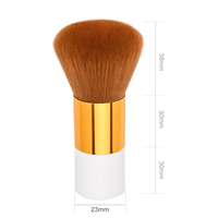 Pinceau à poudre avec manche en bois, poils synthétiques véganes, pinceau de maquillage pour poudre libre, logo personnalisé disponible en gros