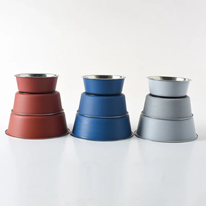 Premium Waterproof Non-Slip Raised Feeder Modern Design Stainless Steel Pet <strong>Bowl</strong> <strong>Rounded</strong> Pet <strong>Bowl</strong> for Easy Clean <strong>Dog</strong> Cat Feeding - Product Image 2
