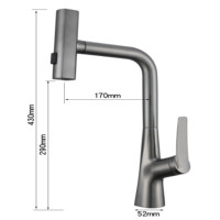 Robinet de cuisine moderne ELOILO en laiton à double fonction, mitigeur de lavabo de salle de bain à poignée unique, eau chaude et froide, à poser sur le comptoir