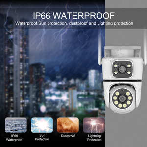 Pabrik OEM 4 + 4 8MP AI Tuya kamera pintar 360 keamanan nirkabel 2.4G 5G WIFI6 lensa ganda pengawasan Wifi 4K kamera keamanan - Product Image 4