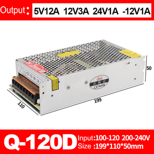 Q-120B SMUN + 5V 12A/+ 12V 5A/-5V 1A/-12V 1A Đầu Ra Quad 120W Bộ Nguồn Chuyển Mạch - Product Image 3