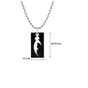 Yiwu-abalorio de acero inoxidable Aceon para perro, diseño inspirado en el logotipo cortado de etiqueta, cuerpo Tribal, patrón de hoja, negro y plateado