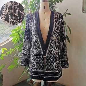 <span class=keywords><strong>Blazer</strong></span> 2026 con Cuello en V, Manga Larga, Cintura Ajustada, Perlas Elegantes, Chaqueta de Longitud Media, Corte Entallado, Trajes Sexys para <span class=keywords><strong>Mujer</strong></span> - Product Image 3