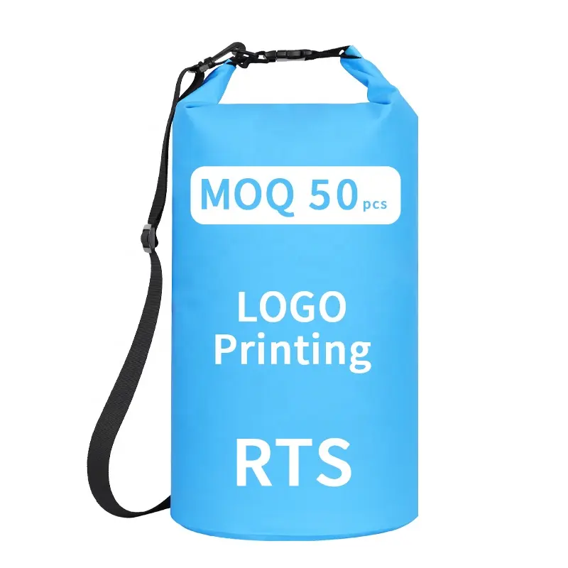 50 pcs Can Print Logo RTS 2L 5L 10L 15L 20L 30L Hiking Swim 500D PVC Tarpaulin Bolsas Impermeables Ocean Pack Waterproof Dry Bag