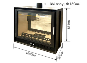 Chimenea de Leña de Doble Cara con <span class=keywords><strong>Triple</strong></span> Flujo de Aire, Patentada y Directa de Fábrica, para Sala de Estar - Product Image 5