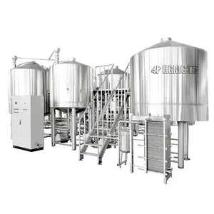 Équipement de brasserie de bière industriel en acier inoxydable, capacité 1000 l, 5000l, 50HL, chauffage à vapeur, deux récipients, pour la vente