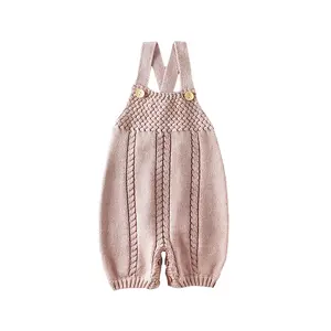 Yeni tasarım ucuz fiyat yenidoğan örme kazak yumuşak bebek pamuk romper