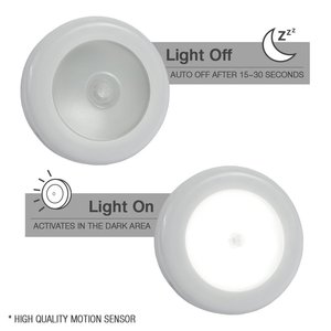 6 Đèn Led Ban Đêm Tự Động Bật/Tắt Stick-On Bất Cứ Nơi Nào Pin Hoạt Động Không Dây LED Cảm Biến Chuyển Động Ánh Sáng Đèn Tủ - Product Image 5