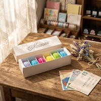 Boîtes à macarons personnalisées avec logo en feuille d'or, 1 rangée de 6 compartiments/2 rangées de 6 compartiments, boîte à bonbons, boîte à macarons, emballage pour bonbons