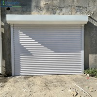 Porte à enroulement industrielle en aluminium, électrique et manuelle, robuste, pour entrepôt