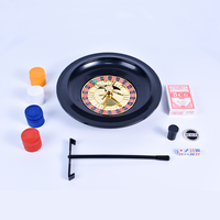 Ensemble de jeux de casino 5-en-1 de haute qualité avec ensemble de roulette manuelle à plateau tournant de 10 pouces pour Mahjong et table de jeu