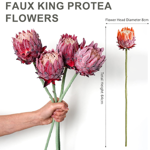 Protea Artificial de Visón a <span class=keywords><strong>Precio</strong></span> de Fábrica para Navidad, Día de la Madre y San Valentín, Fotografía de Retratos y Bodas, Decoración de Estilo Retro - Product Image 4