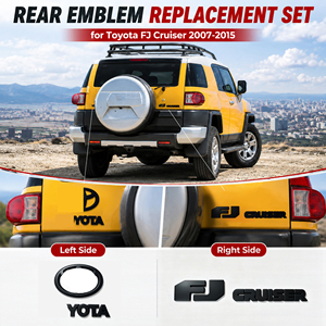 ส่งฟรี 4 ชิ้น ตราสัญลักษณ์รถยนต์ ABS สำหรับติดท้ายรถยนต์ รุ่น FJ Cruiser ปี 2007-2015 สีดำ - Product Image 6
