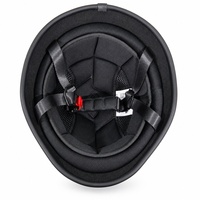 Casques de moto demi-intégraux en fibre de carbone légers avec boucle à dégagement rapide à une main, languette de traction rouge, finition brillante et doublure amovible lavable