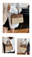 Tas Tote Wanita Berpanel Vintage Kasual dari Kulit PU dengan Desain Terstruktur, Penutup Ritsleting, dan Tahan Air