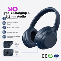 Écouteurs sans fil Bluetooth 5.3 avec prise jack 3,5 mm Type-C, haut-parleur 40 mm, autonomie de 12 heures, écouteurs stéréo supra-auriculaires