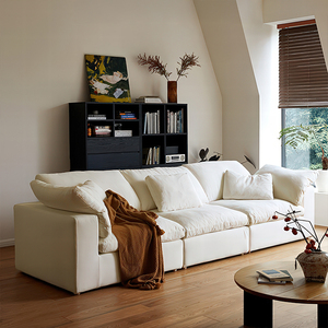 Ensemble de meubles modulaires 3 pièces en velours côtelé, design compressé, inspiré des meubles convertibles - Vente directe usine Chine, emballage sous vide - Product Image 2