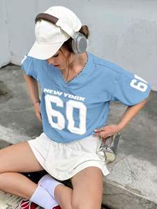 Custom Retro <b>Hip</b> Hop Oversized Short Sleeve Football Jersey Training Sport American Mesh Boxy Quick Dry Men - Product Image 6