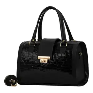 Bolso Croco para Mujer Fana Julia Negro de Plástico con 6 Bolsillos, Elegante y Práctico - Product Image 1