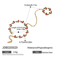 Bracelet de doigt en acier inoxydable avec chaîne de perles et maillons, tendance, minimaliste, de luxe, haut de gamme, accessoire de mariage pour femme